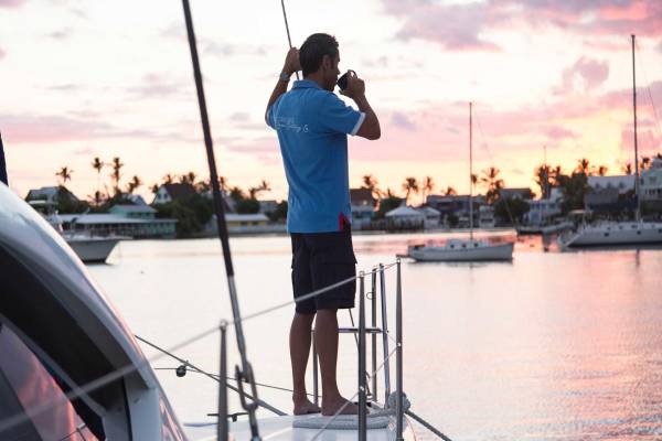 Bahamas Sunset on Catamaran