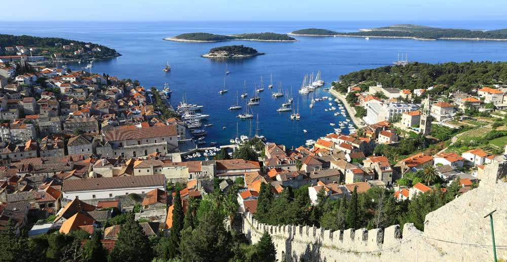 Croatian sky view of city