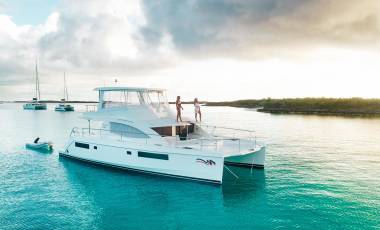 Moorings 514PC in the Exumas at sunset