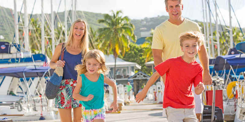 Family on Caribbean Sailing Vacation
