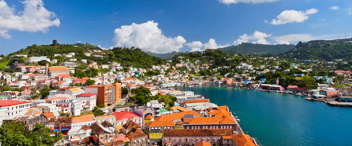Sky view of town in St. George
