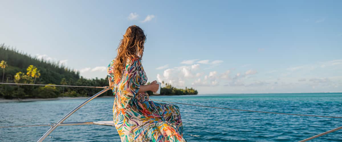 Moorings sailboat in Tahiti