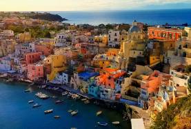 Colorful homes of Procida Island